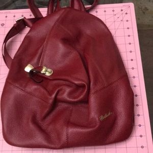 Large leather Backpack Purse